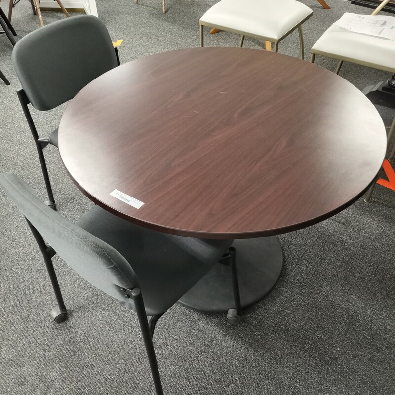Round Table & 2 Rollie Chairs