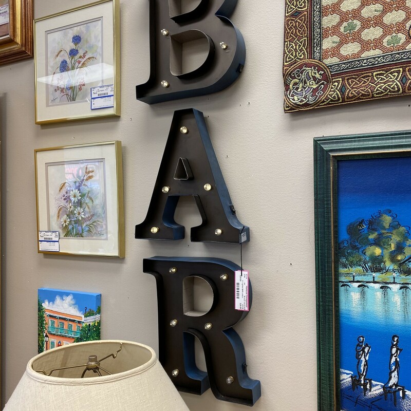 Lighted BAR Letters