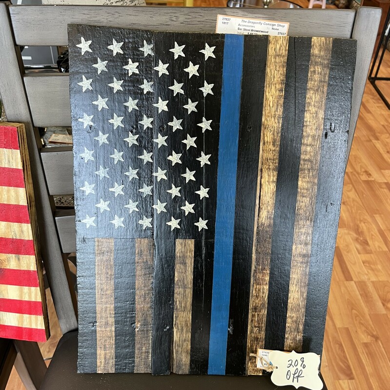 Wooden Flag Painted