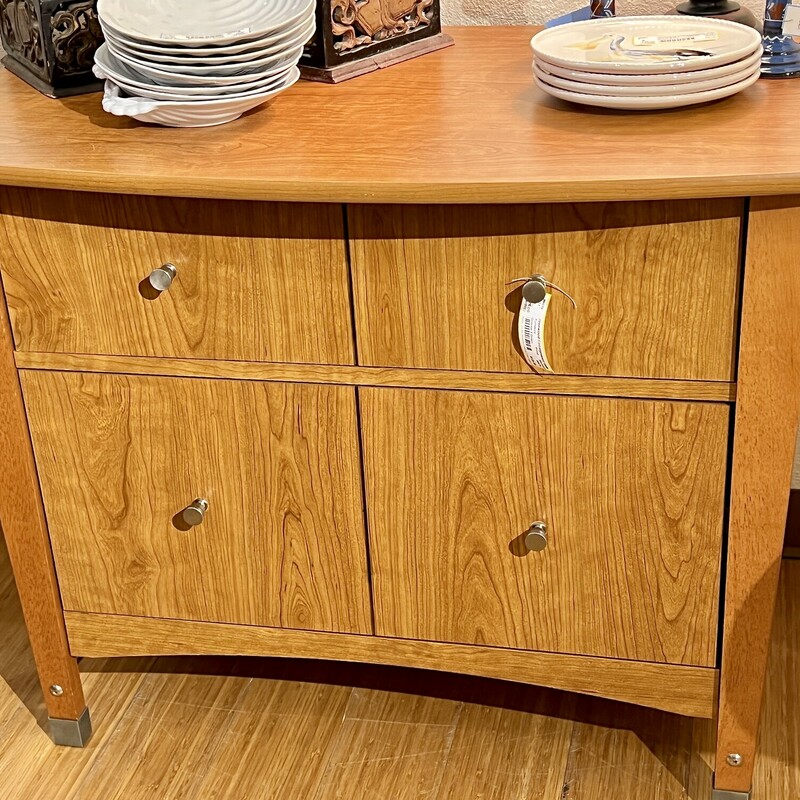 Modern Dresser with 2 Drwrs,
Size: 38x24x29