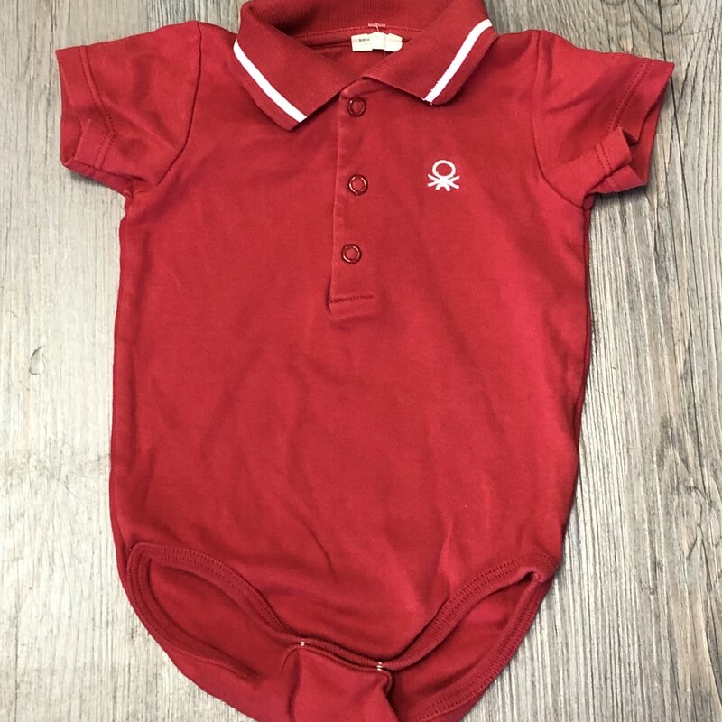 Benetton Baby Polo, Red, Size: 3.6M