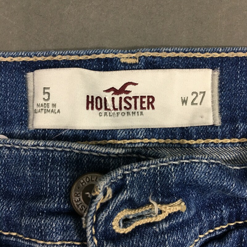 Hollister, Blue, Size: 5 classic boho \"cut offs\" denim shorts