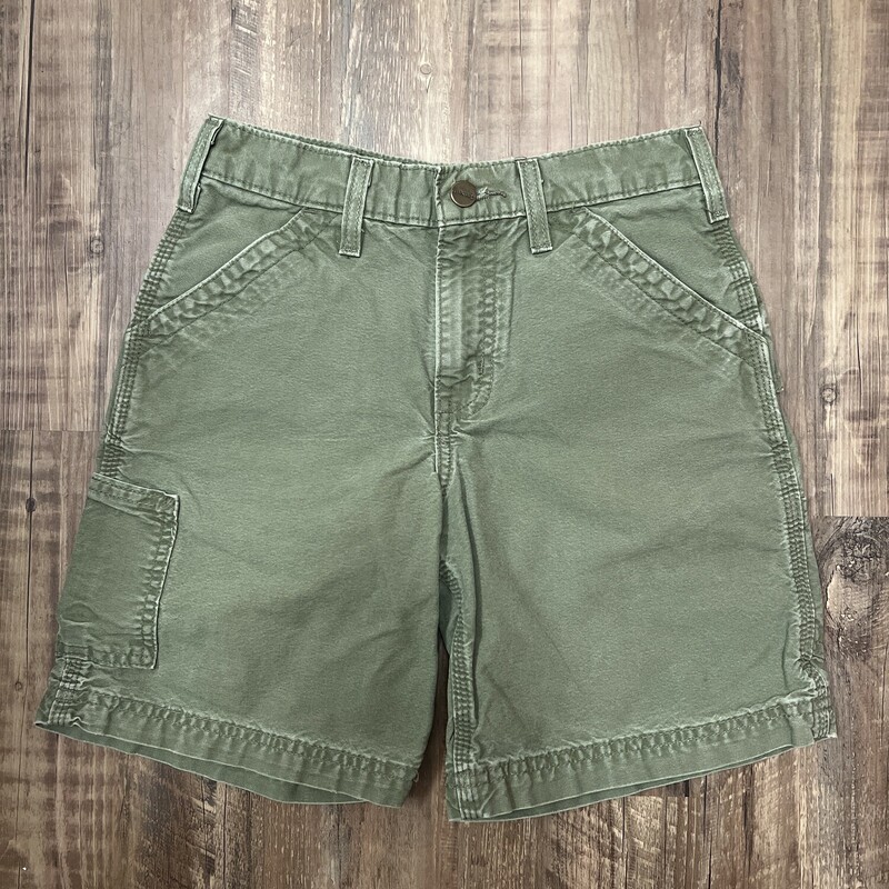 Carhartt Cargo Shorts, Olive, Size: Youth L