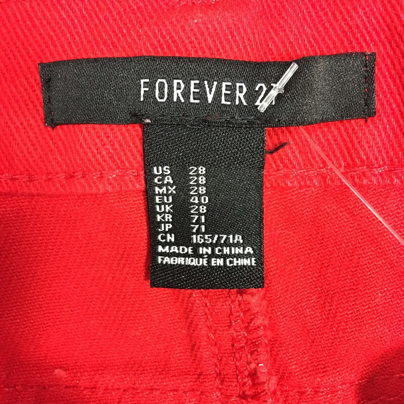 FOREVER 21, Red, Size: 28