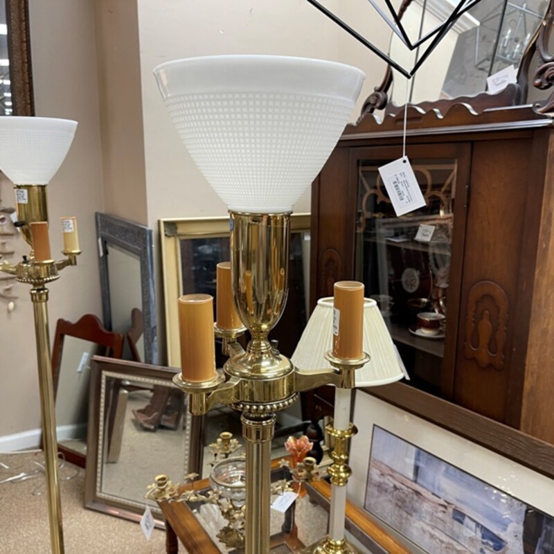 Vintage Brass Stiffel Floor Lamp, Size: 59 Tall