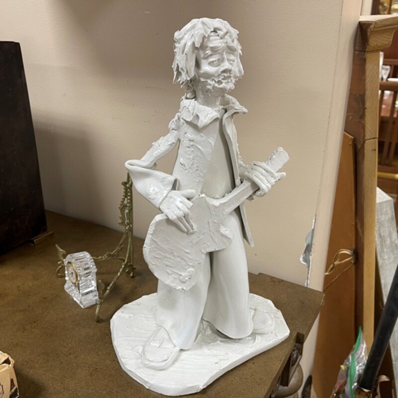 Handmade Clay Guitar Player, Size: 16 Tall