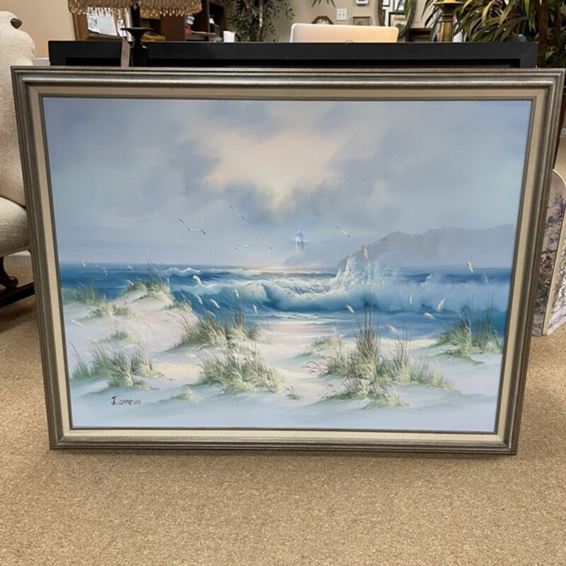 Coastal Canvas Painting, Size: 53x41
