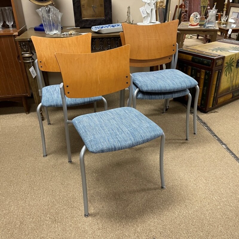 Scandinavian Style Stacking Chairs, Set/4