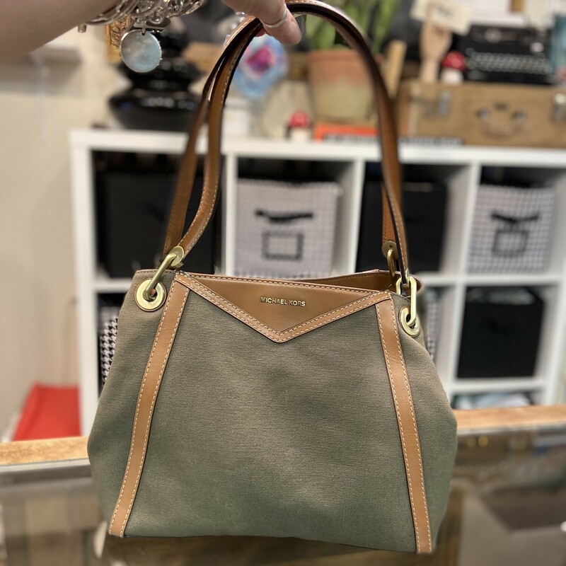 NEW Olive Can/Lther Purse