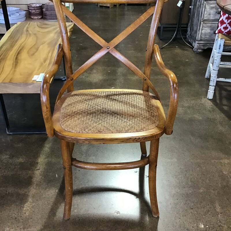 Arhaus Cadence Collection evokes the spirit of a classic French bistro. Rustic in nature with a sophistication all their own, this dining chair was constructed with comfortable, woven rattan seats paired with stylish X backs.

Dimensions:  20 x 22 x 35

Matches# 148526, 148528, 148529.