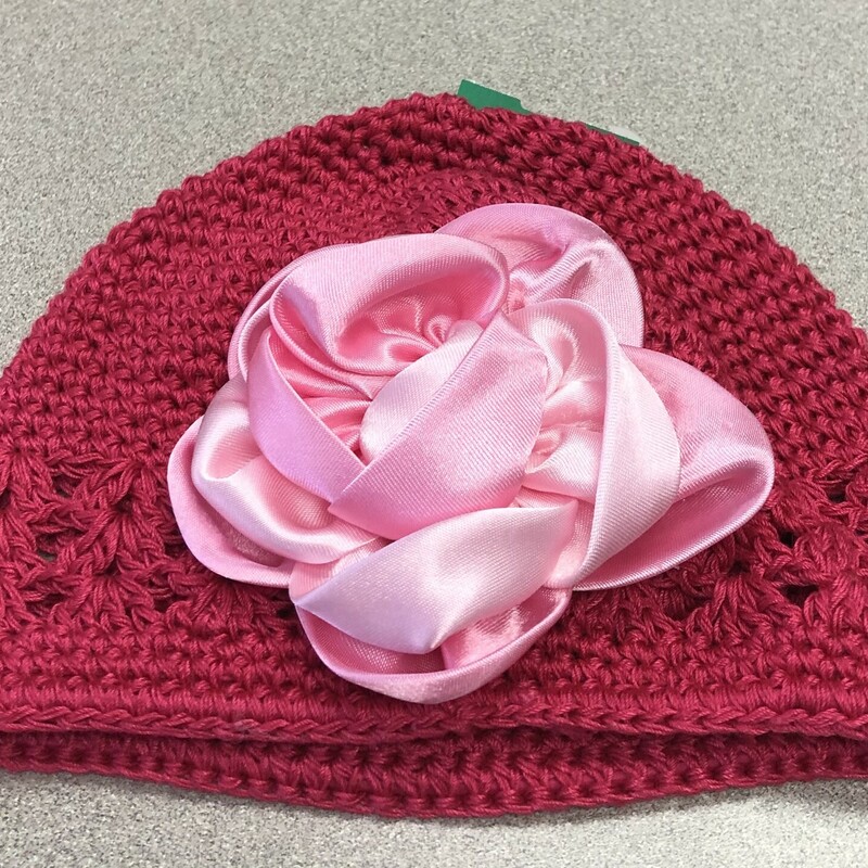 Knit Baby Hat, Fuchsia, Size: 6-9M