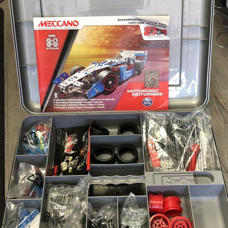 Meccano Championship Race, Multi, Size: 10Y+
Parts in sealed bags
Appears unassembled
AS IS
Missing exterrior case lock