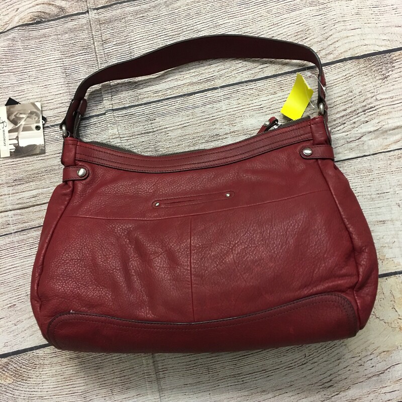 New B Makowsky Purse, Red, buckle closure on outside, spacious inside with zipper pocket, dust bag included
