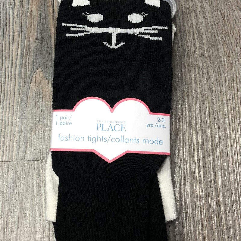 Chidrens Place Tights, Black/Wh, Size: 2-3Y
Cat design.
New.