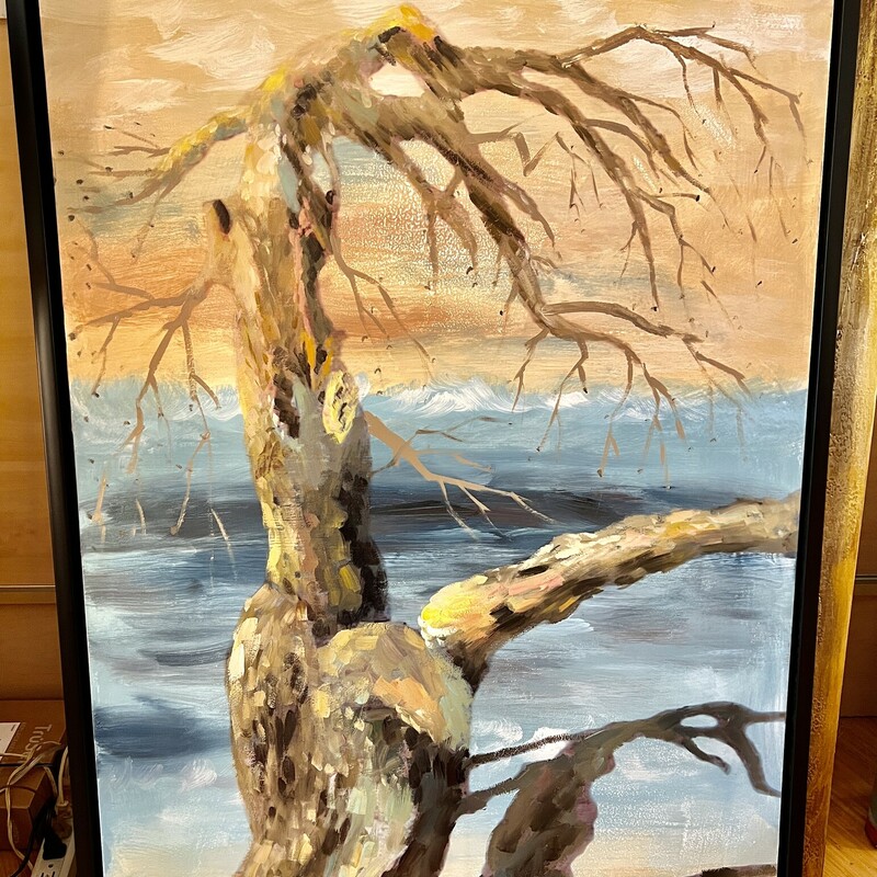 Tree Print -  Texturized/Painted Over
Size: 30x42