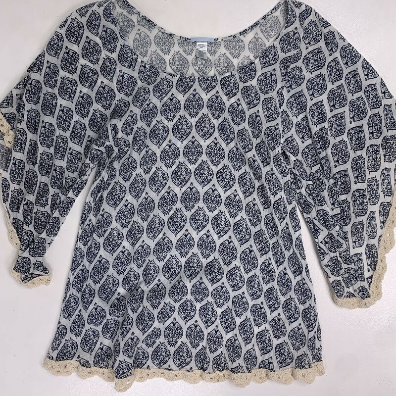 Eberjey Shirt, Size: M/L, Color: Blue/Wht