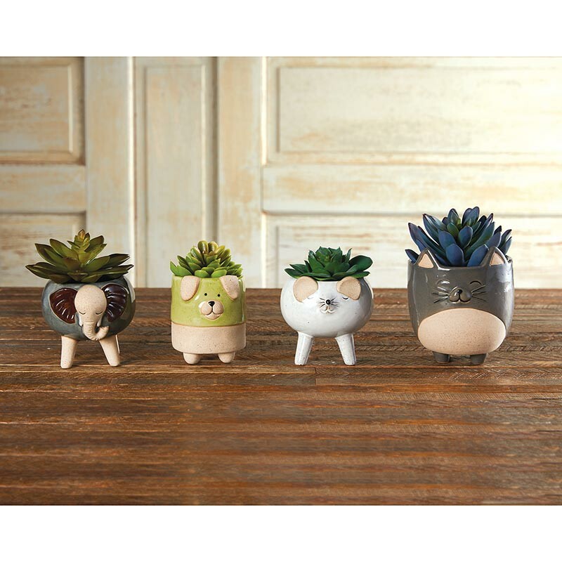 This adorable ceramic planter features a unique animal design. Great for adding stylish touch to your home and office décor.
Unique Cat Animal design
Product Details
Material: Ceramic
Size: 2.91 Dia x 3.22H
Care Instructions: Damp Wipe Only
UPC: 886083902703