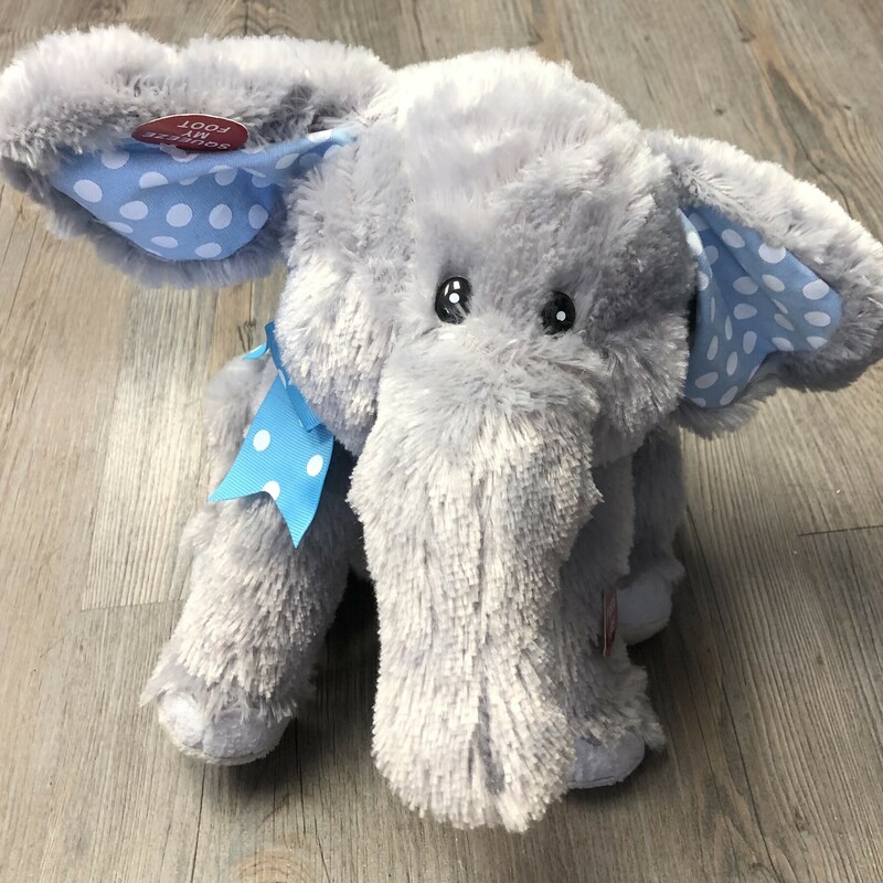 Cuddle Barn Elephant Plush, Grey, Size: Used
