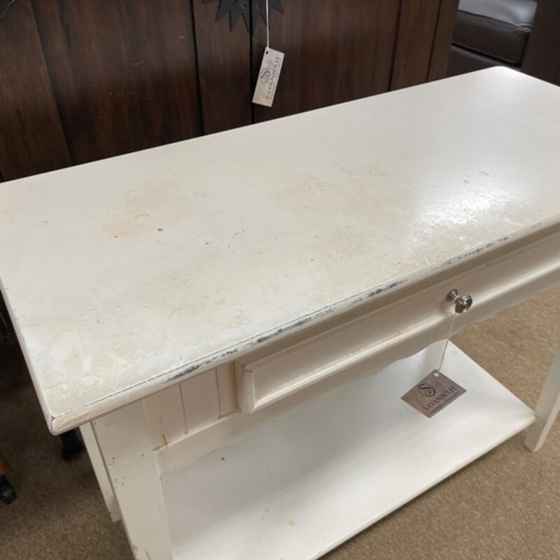 Small White Console Table, Size: 36x16x28