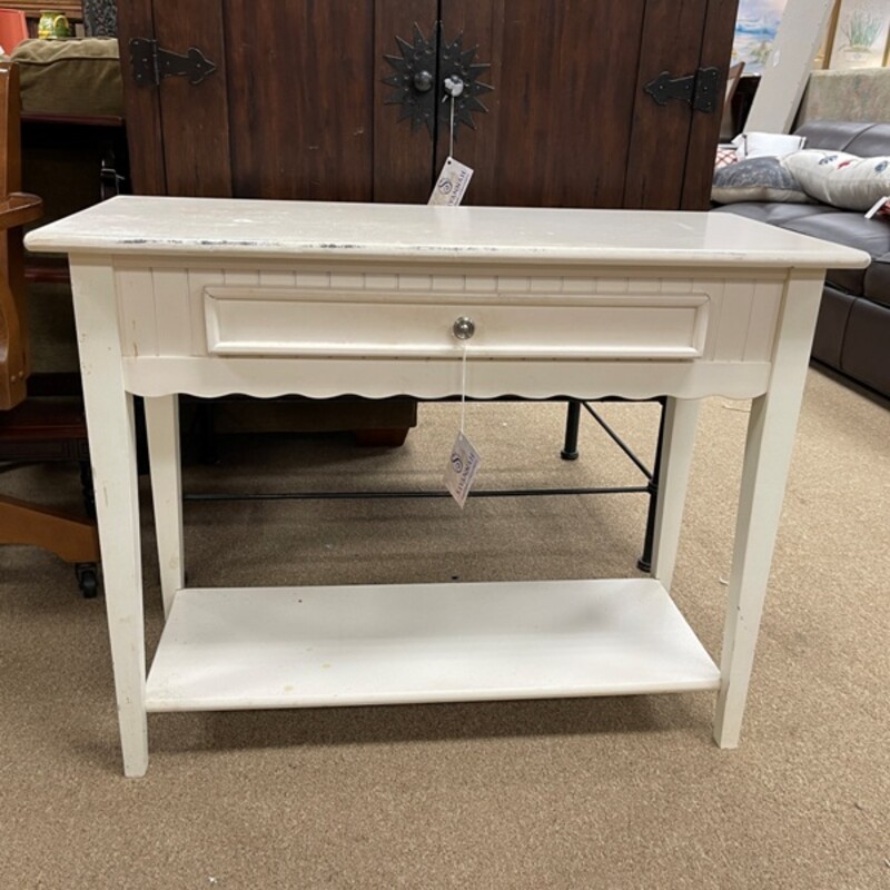 Small White Console Table, Size: 36x16x28