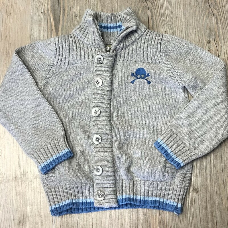 Pandemonium Knit Sweater, Grey, Size: 4Y
