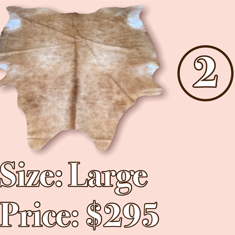 Our luxurious cowhide rugs are top notch and of the highest quality! Flip through all of the photos to see our current options, and then select the number that corresponds with your choice below!<br />
<br />
Our large cowhide rugs measure roughly 5.5x6.5.<br />
<br />
Looking for a larger cowhide? Search 45113 in our search bar to browse through our extra large rugs that measure roughly 6x7!