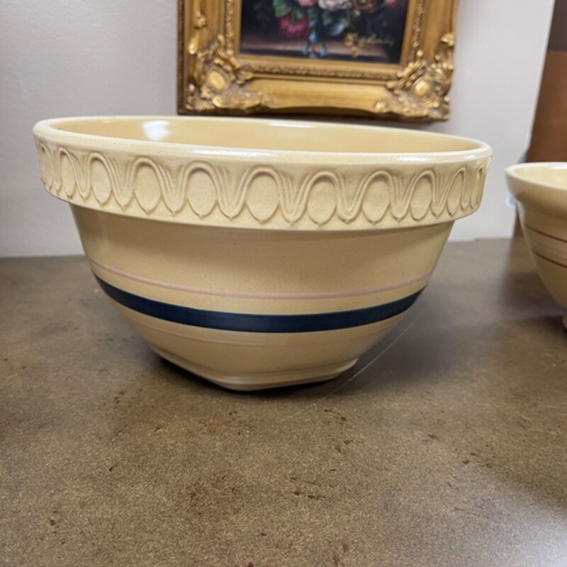 Over+Under Yellow Ware Mixing Bowl, Size: 9x5