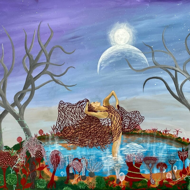 Ecstasy
Acrylic
Paul j Francois
Size: 30x40
In the land of fantasy, we should always strive for ecstasy.