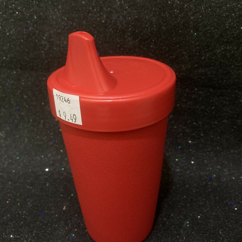 No Spill Sippy Cup Red, Recycled, Size: Tableware