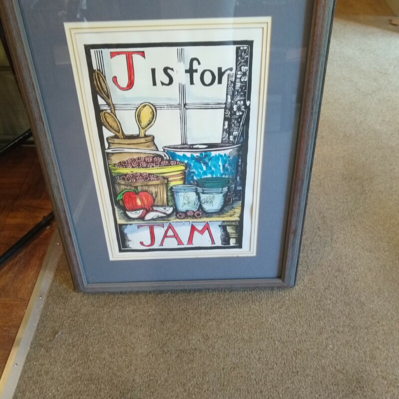 J Is For Jam Matted/Framed

Very nicely framed and matted J Is For Jam picture.

Size: 19 in wide X  27 in high