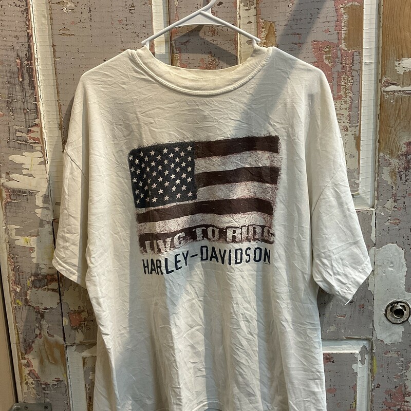 Harley Davidson, White, Size: XL