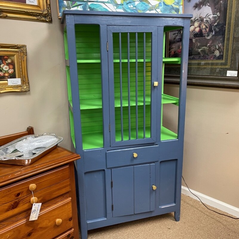 Painted Vintage Cupboard, Size: 34x16x66