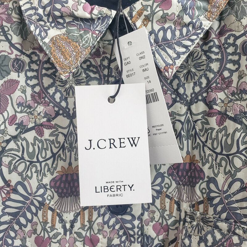 J Crew X Liberty of London<br />
Lavender Print<br />
Size: 14/NWT