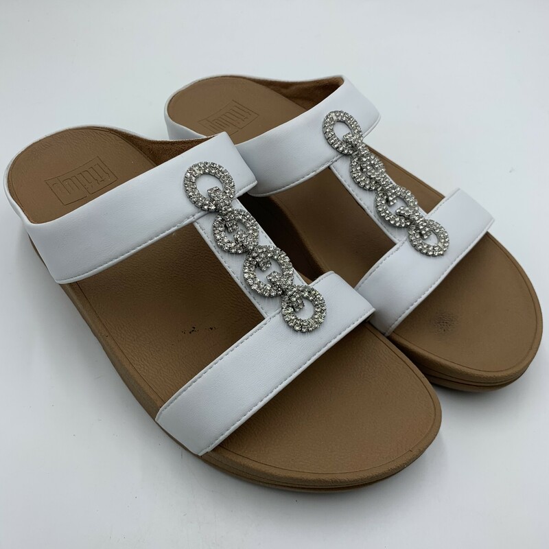 Fitflop Wide Sandals, White, Size: 7