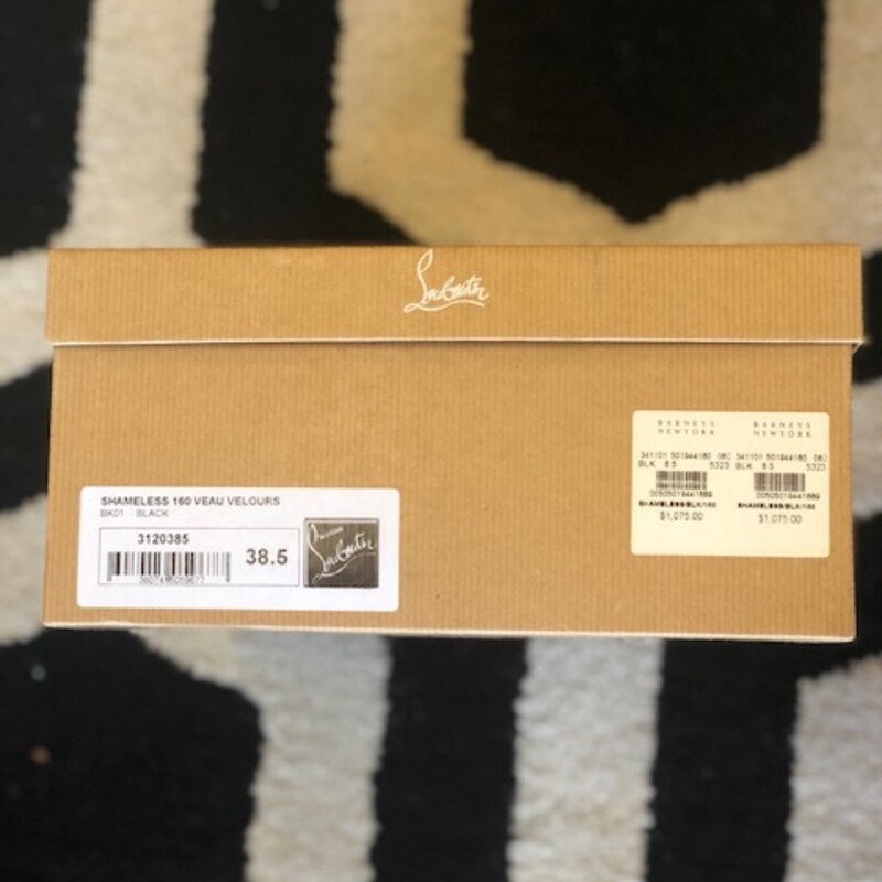 C.Louboutin Heels, Black, Size: 8.5
Platform style with original box