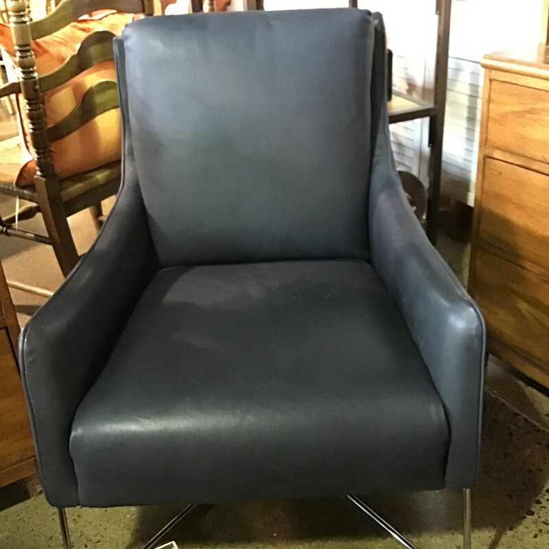 Charcoal Leather Chair