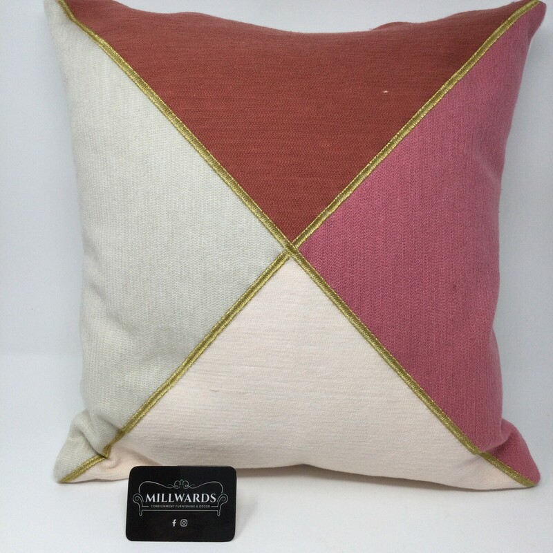Toss Cushion  Woven Cotton
By Indigo
Pink Coral Cream & Gold