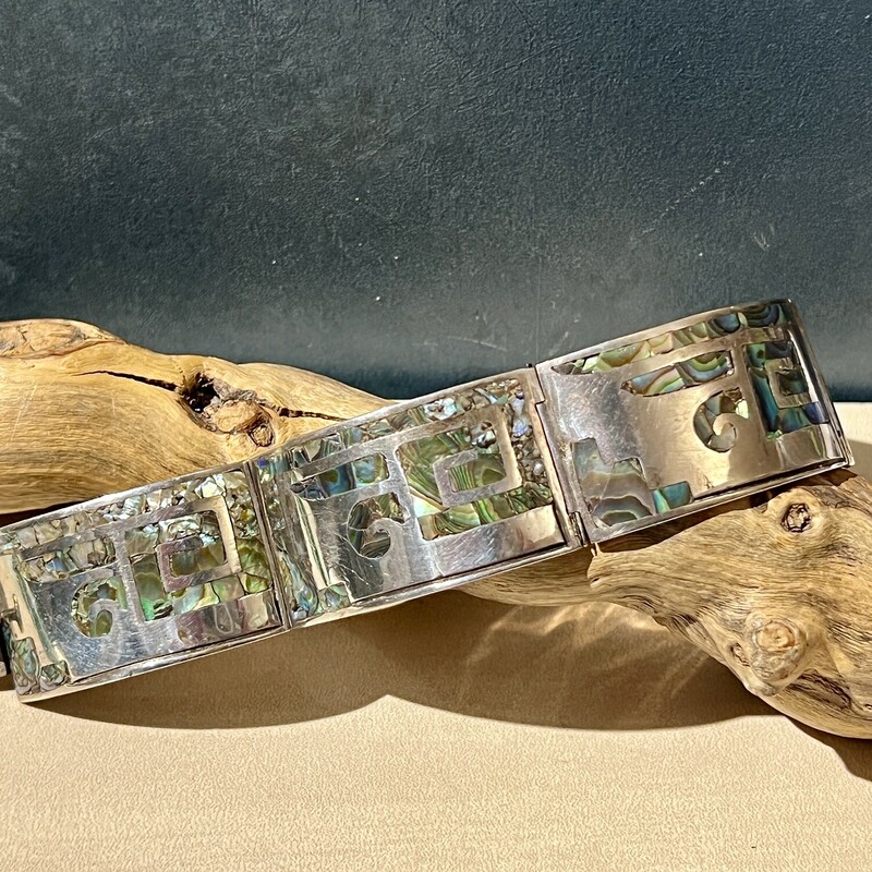 Sterling Abalone Inlay Bracelet