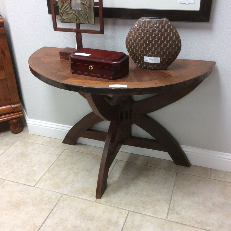 Rustic 1/2 Round Table