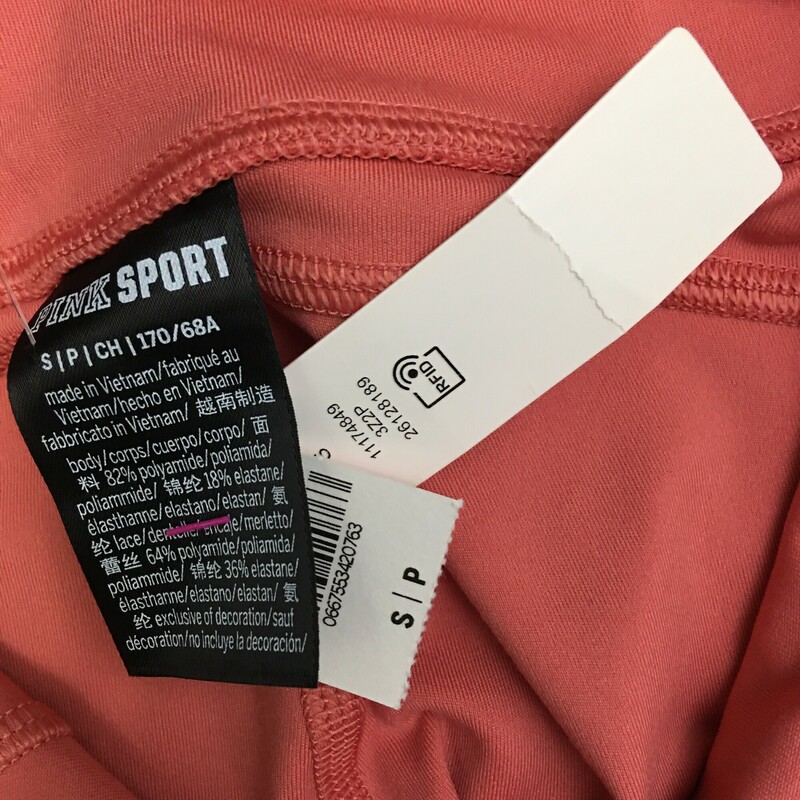 Pink Sport Buttery Leggings, Peach, Size: S/P
new with tags. interior waist pocket, breathable, buttery soft fabric, sweat wicking,  quick dry, smoothing waist band, high waist 7/8 ankle legging
5.8 oz