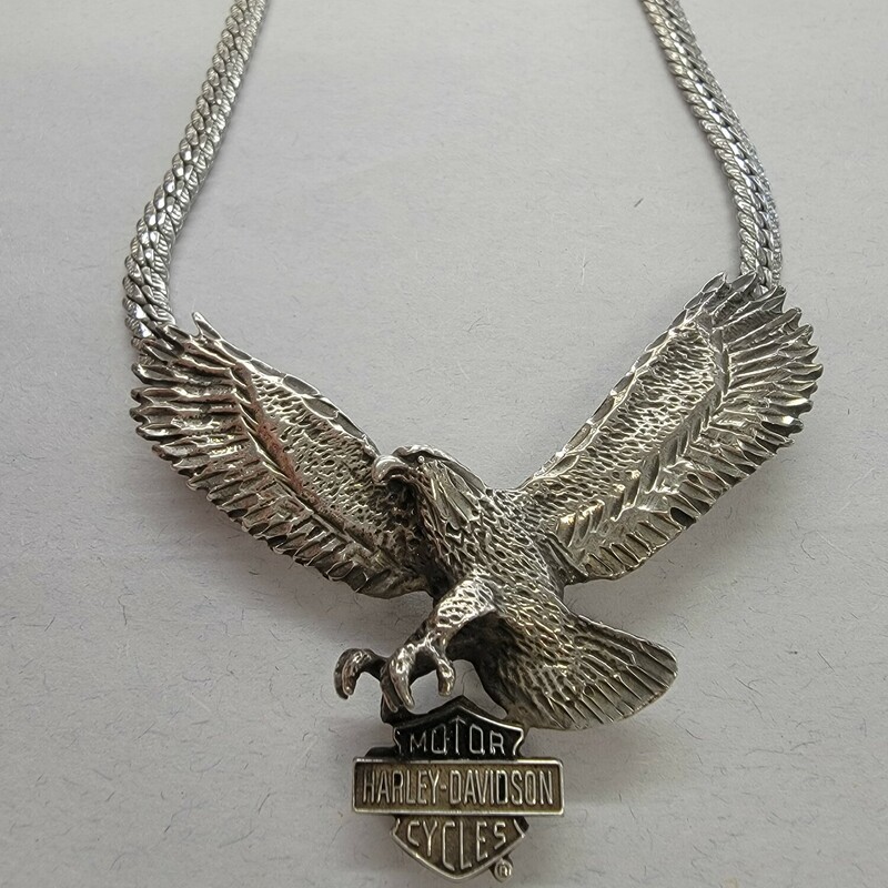 925 Harley Eagle Necklace