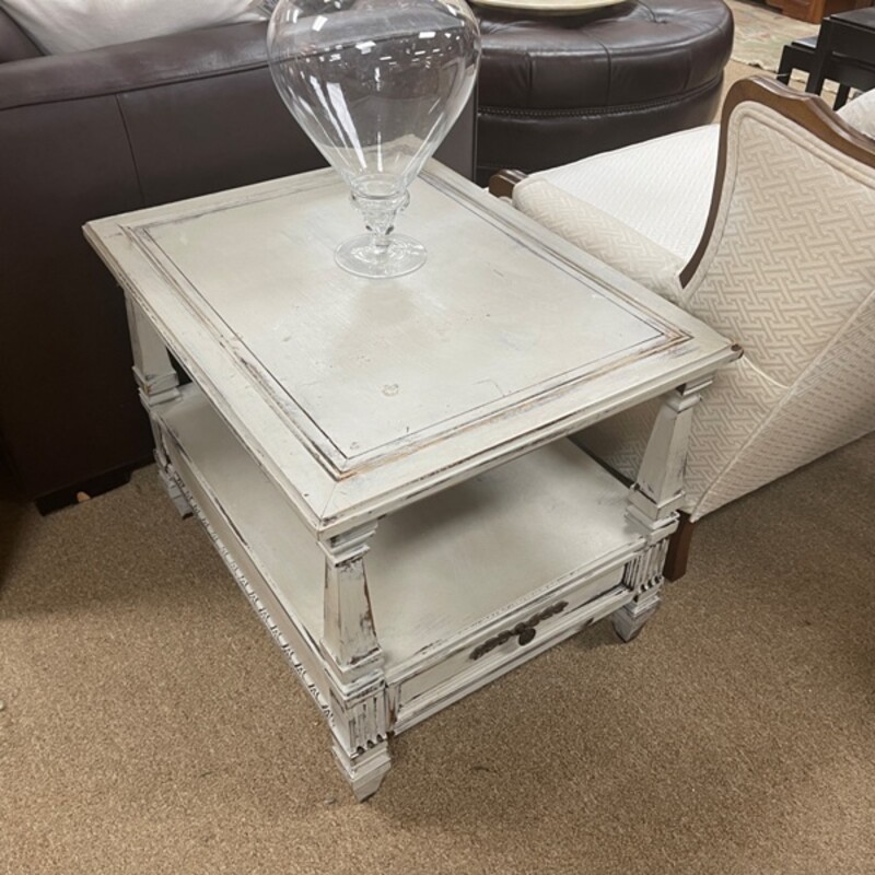 Painted Vintage Side Table, Size: 27x21x21