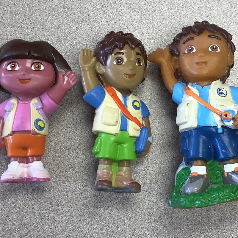 Dora & 2  Diego Figures, Multi, Size: 3pc