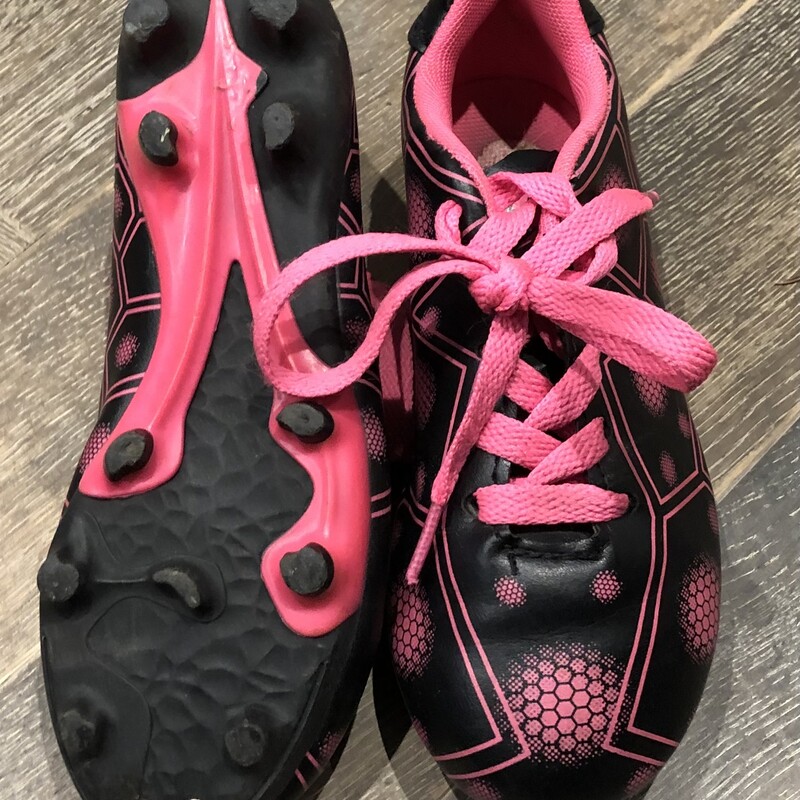 Soccer Shoes, Pink/blk, Size: 13Y
