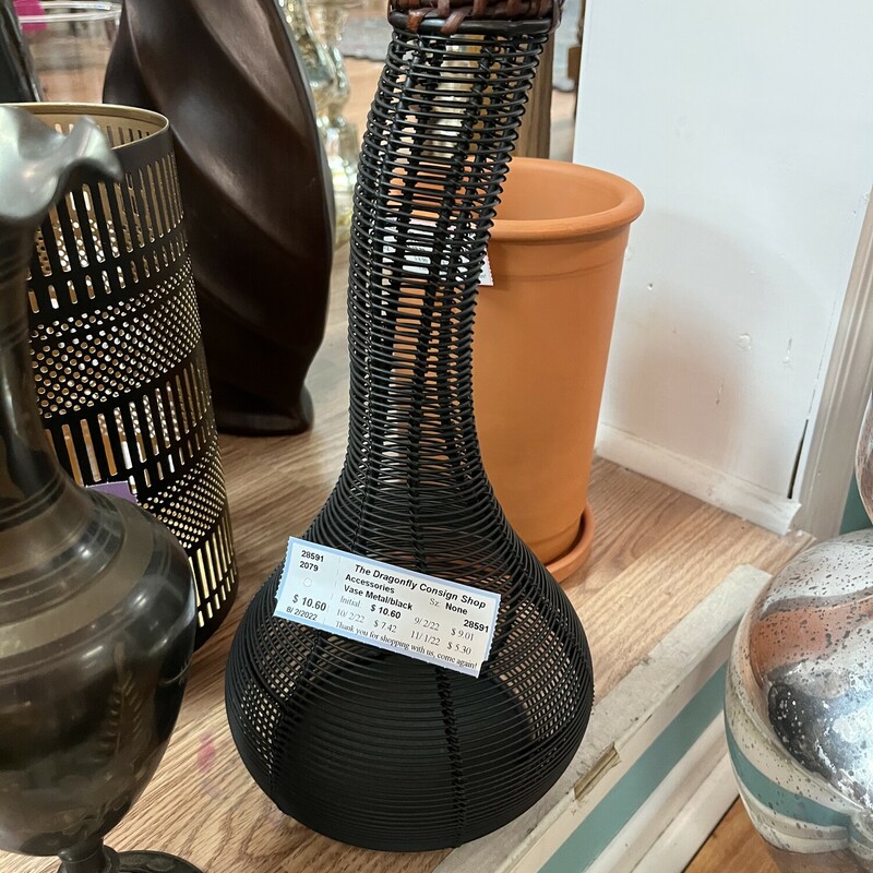 Vase Metal/black