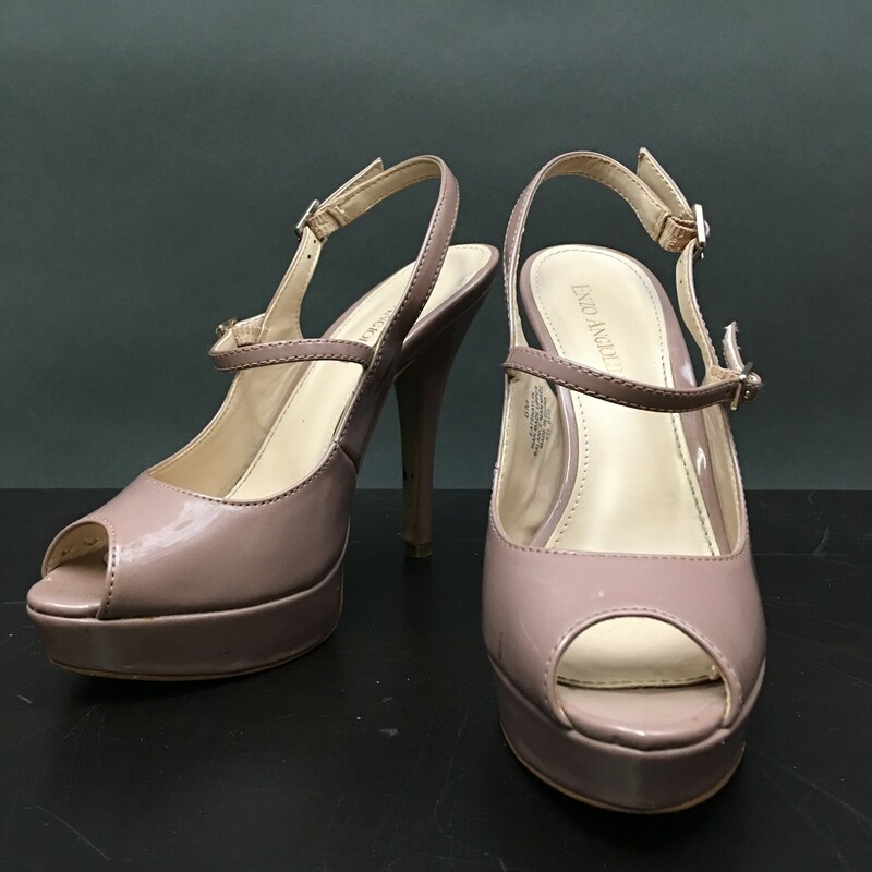 Enzo Angiolini Stiletto, Beige, Size: 6
Enzo Angiolini SHAYLIN Patent Leather Pumps 5.5\" Stilettos Slingbacks
 1 lb 3.4 oz