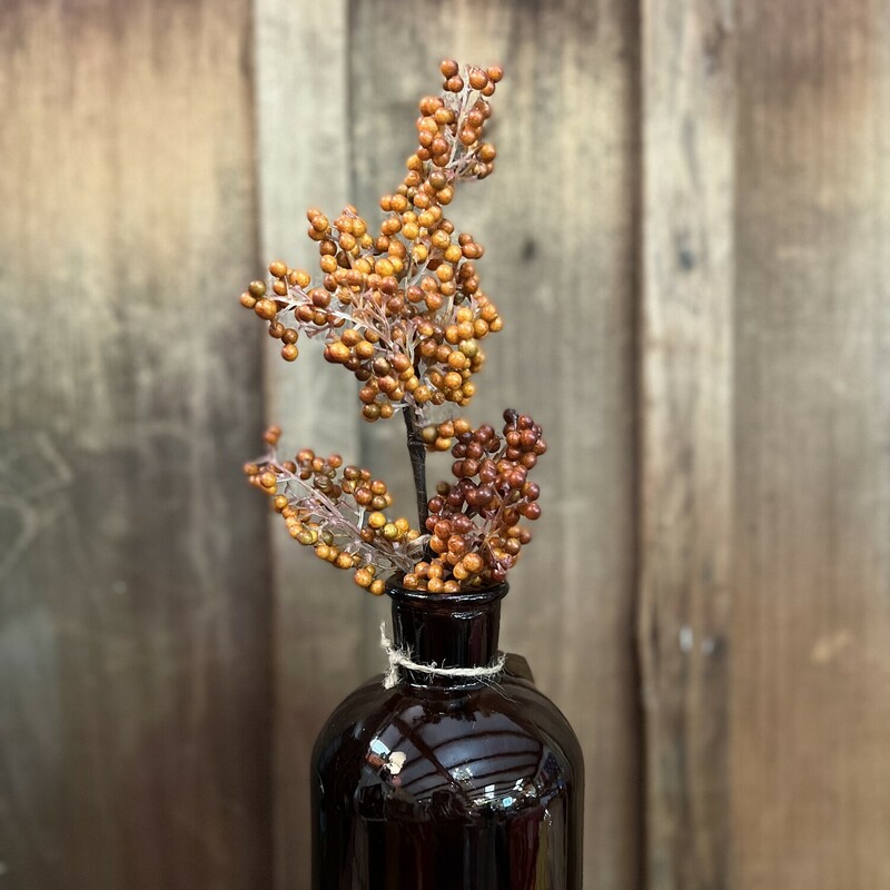 These pepperberry stems are a great vase filler, or you can use them to add a beautiful orange to your floral arrangements!
15 inches in length