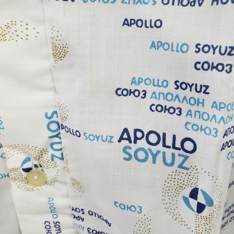 Vintage Apollo Soyuz Shirt, Buttondown, Size: 42