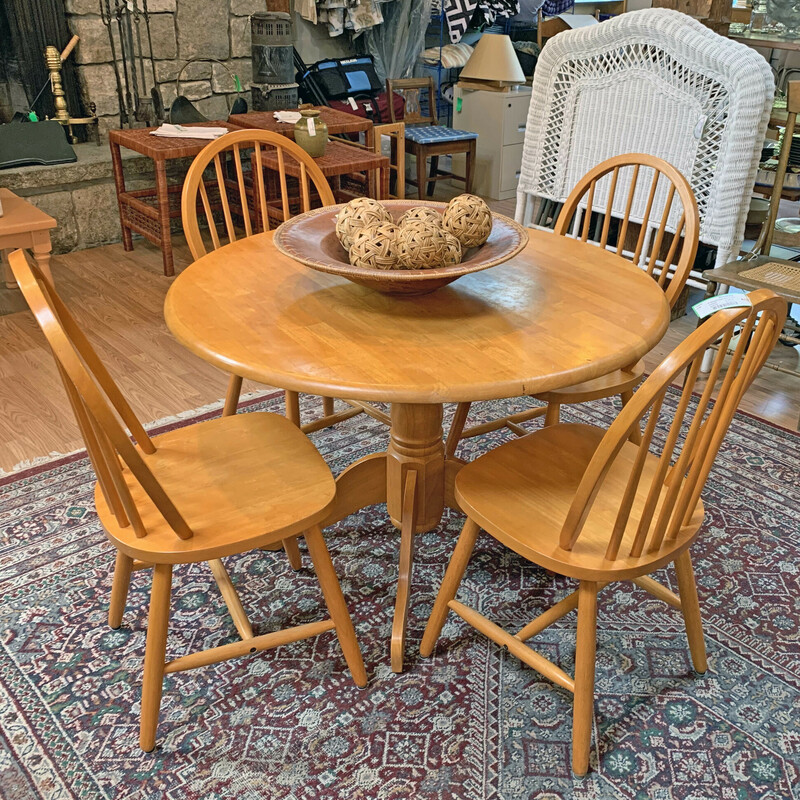 Pedestal Table W/4 Chairs
