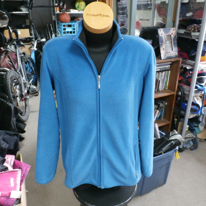 Blue Fleece Jacket | Recycled ActiveWear ~ FREE SHIPPING USA ONLY~